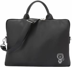 Karl Lagerfeld Taška na notebook  čierna / biela