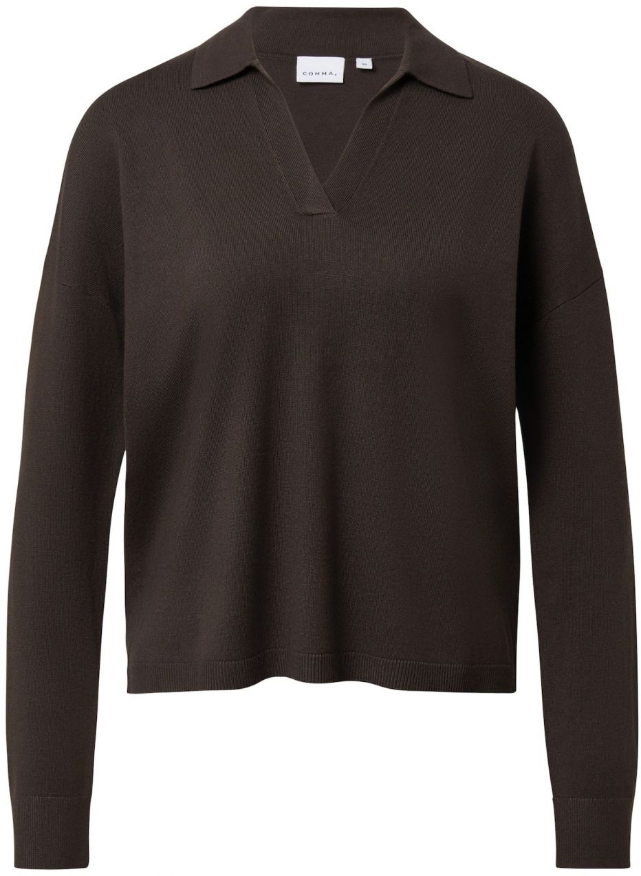 COMMA Sveter  tmavohnedá