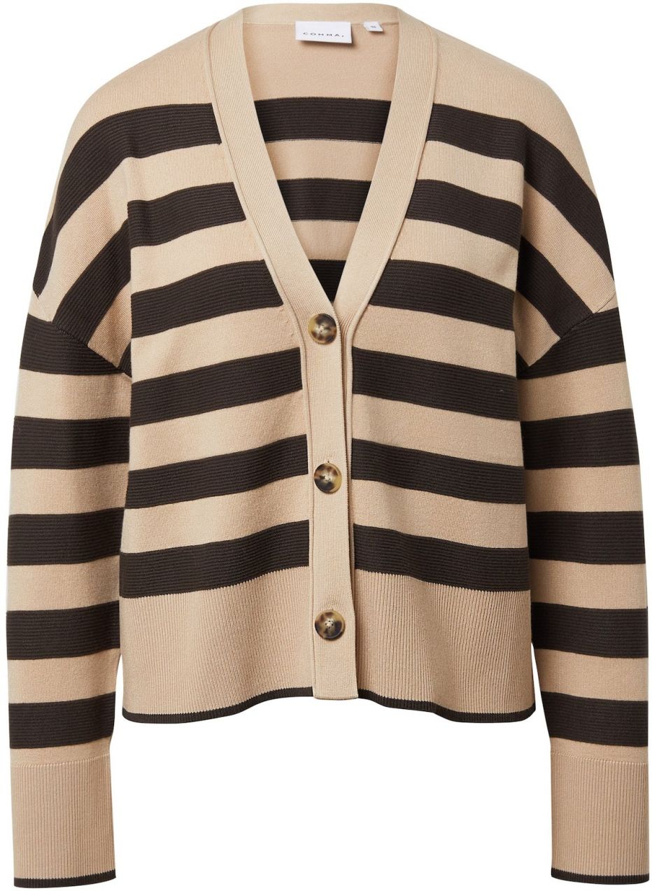 COMMA Kardigán  piesková / tmavohnedá