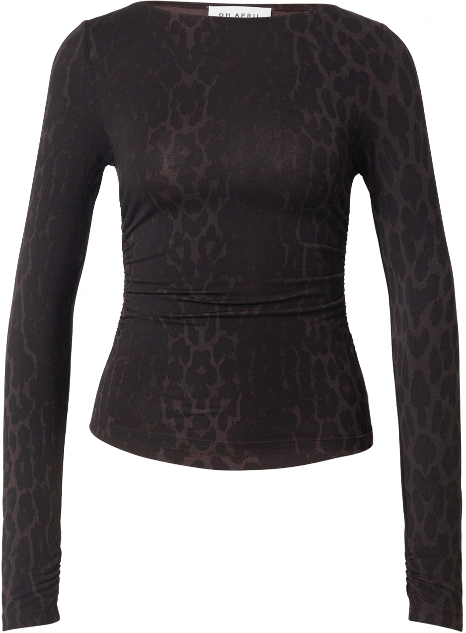 OH APRIL Tričko 'Maeve'  tmavohnedá / čierna