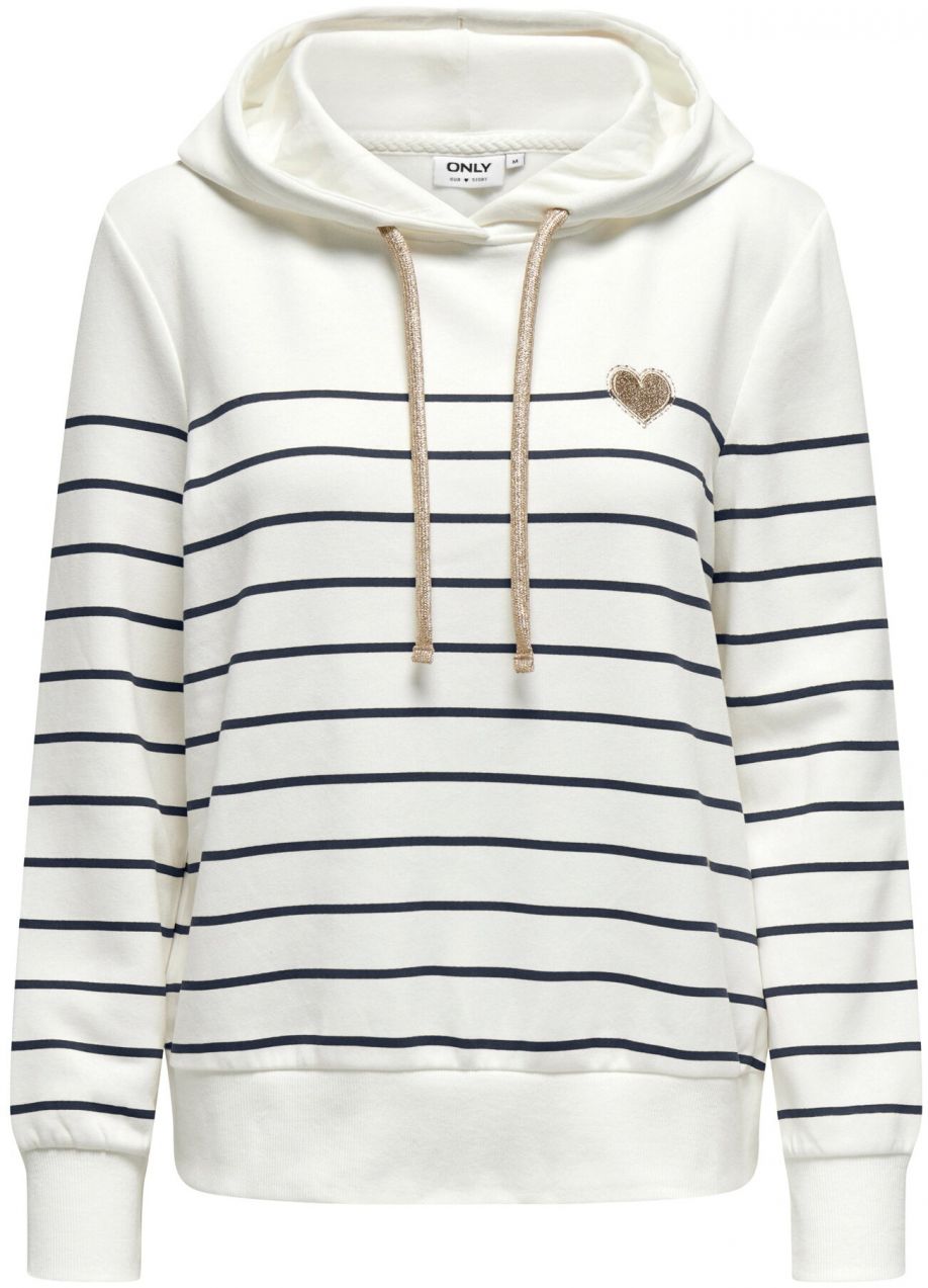 ONLY Mikina 'ONLADELLE'  hnedá / čierna / biela