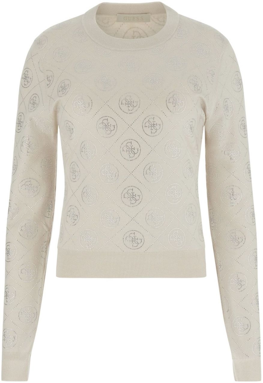 GUESS Sveter  svetlosivá / strieborná