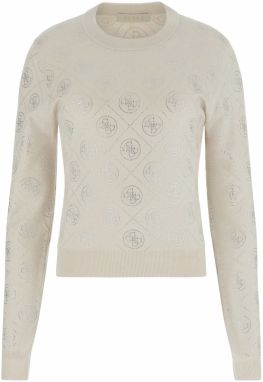 GUESS Sveter  svetlosivá / strieborná