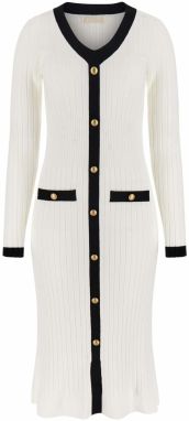 GUESS Pletené šaty 'LAUREL'  krémová / čierna