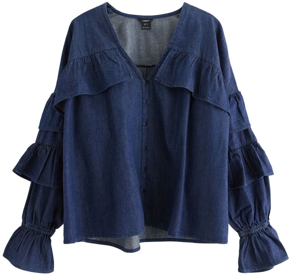 Lindex Blúzka 'Dino'  modrá denim