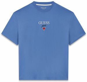 GUESS JEANS Tričko  modrá / červená / biela