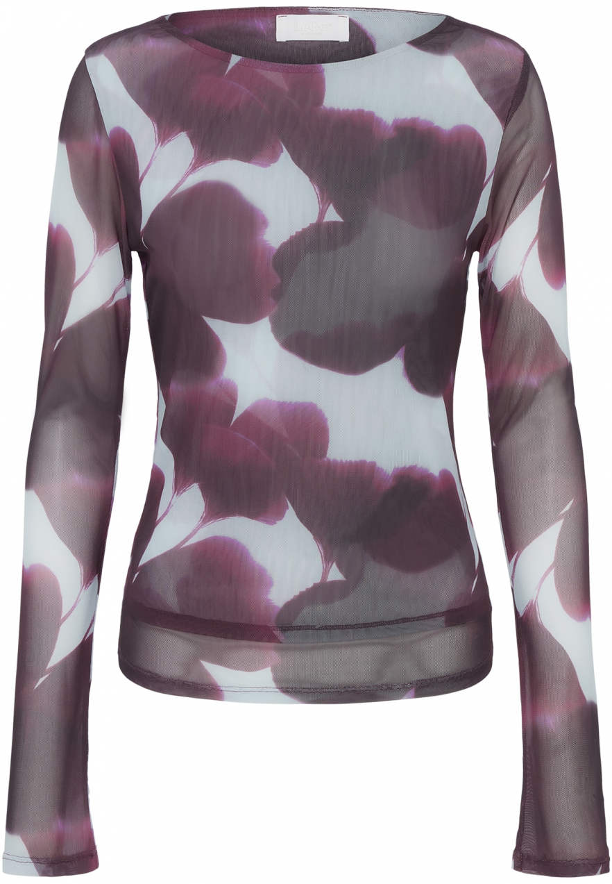 LeGer by Lena Gercke Tričko 'Floria'  cyklaménová / tmavoružová / šedobiela