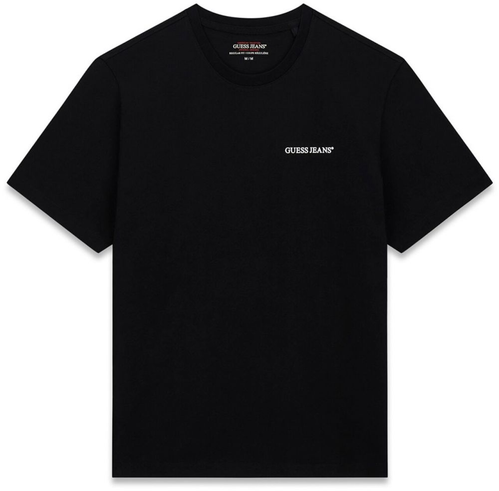 GUESS JEANS Tričko  čierna / biela