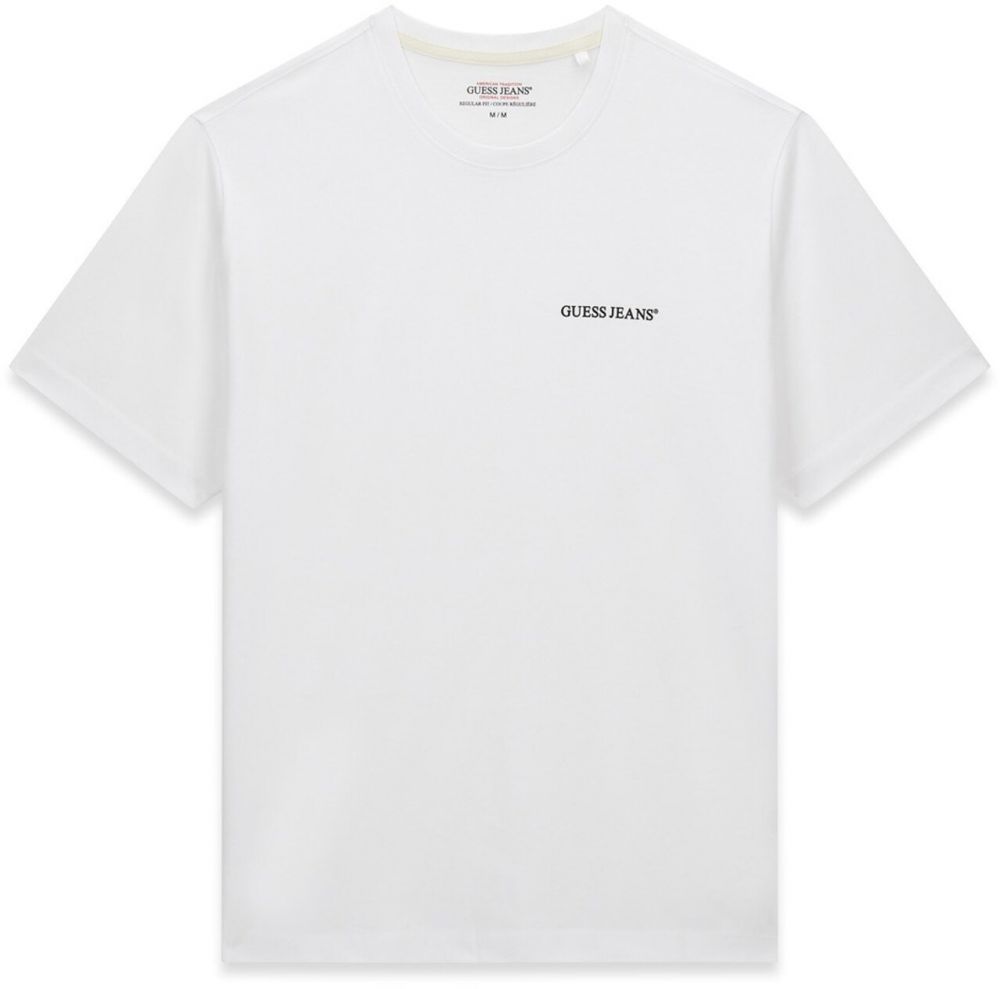 GUESS JEANS Tričko  čierna / biela