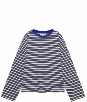 Pull&Bear Tričko 'PACIFIC'  námornícka modrá / pastelovo ružová / čierna / biela