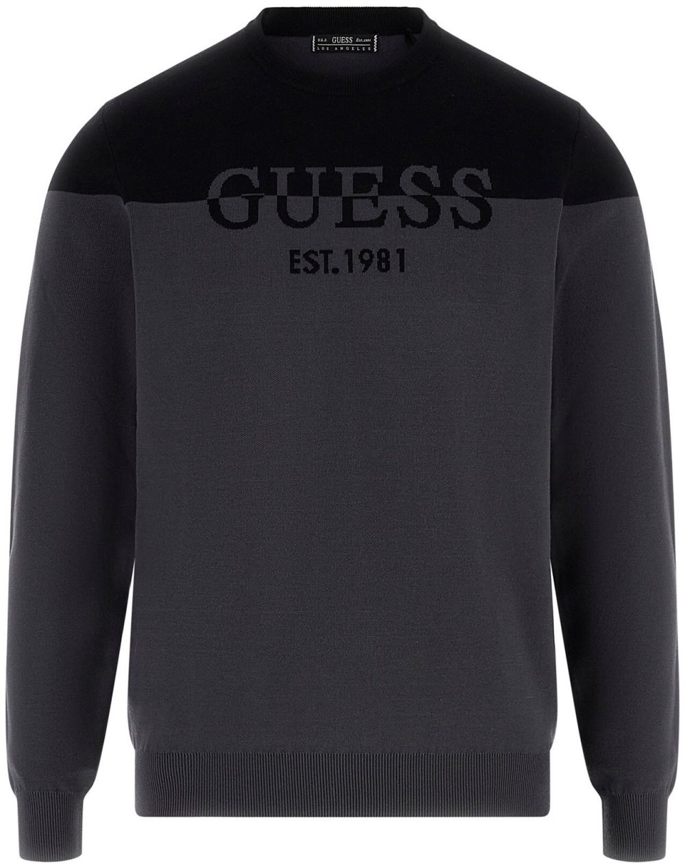 GUESS Sveter 'KANTU'  tmavosivá / čierna