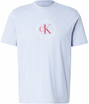 Calvin Klein Jeans Tričko  pastelovo fialová / tmavočervená / biela