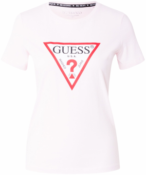 GUESS Tričko  ružová / jasne červená / čierna