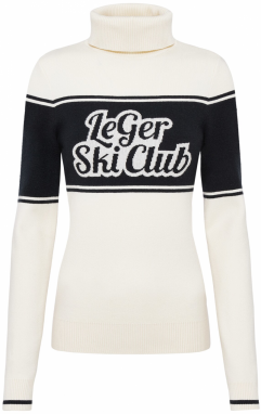 LeGer by Lena Gercke Sveter 'Elna'  čierna / biela ako vlna