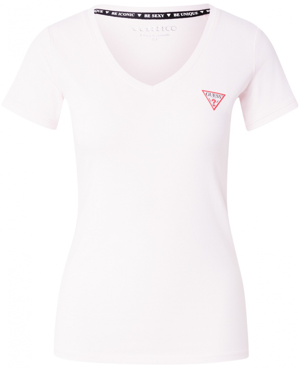 GUESS Tričko  pastelovo ružová / červená / čierna