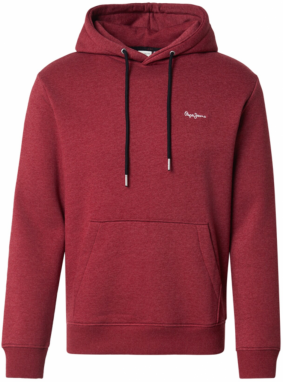 Pepe Jeans Mikina 'GRIFFIN'  červená melírovaná / biela