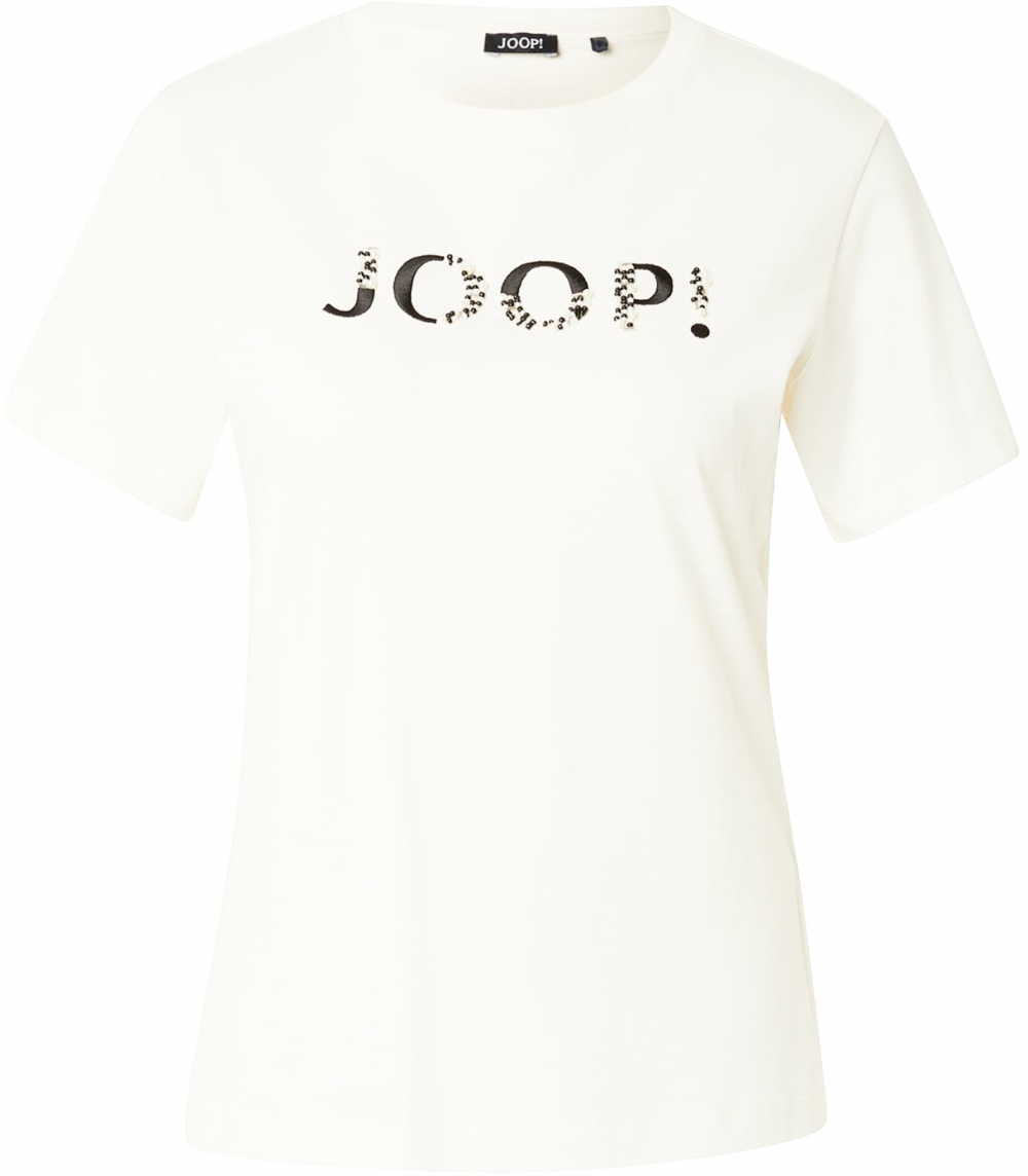 JOOP! Tričko 'Tanna'  čierna / prírodná biela