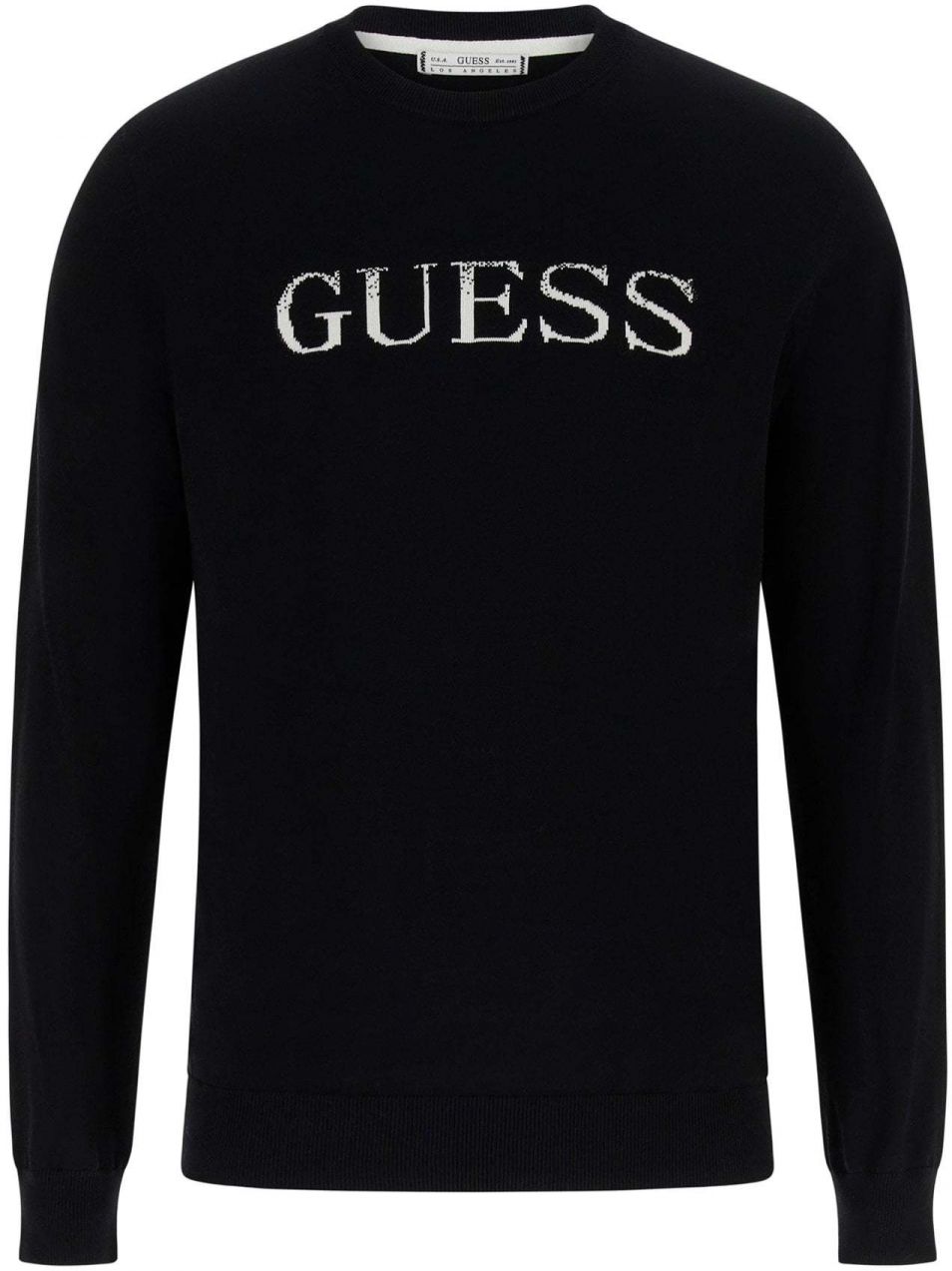 GUESS Sveter 'KANE'  čierna / biela
