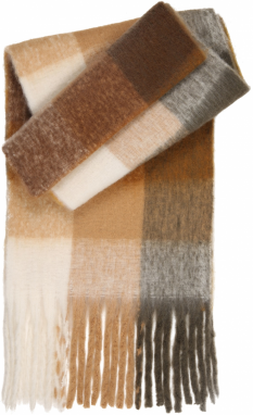 ABOUT YOU Šál  hnedá / biela ako vlna