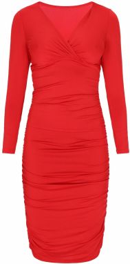 faina Puzdrové šaty  červená