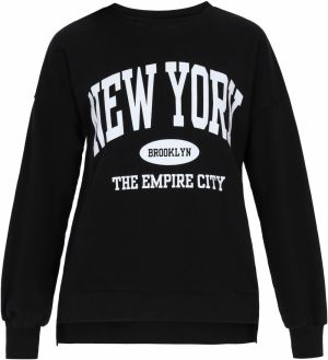 usha BLUE LABEL Mikina 'Fashion Look'  čierna / biela