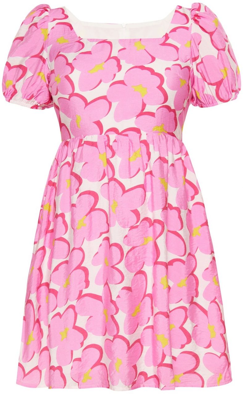 Usha Letné šaty 'Fashion Look'  žltá / ružová / ružová / biela