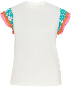 Usha Blúzka 'Fashion Look'  smaragdová / homárová / ružová / biela