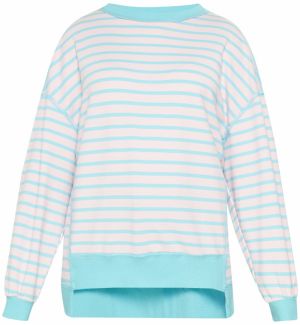 SANIKA Mikina  tyrkysová / biela