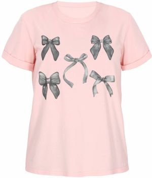 NALLY Tričko  ružová / čierna