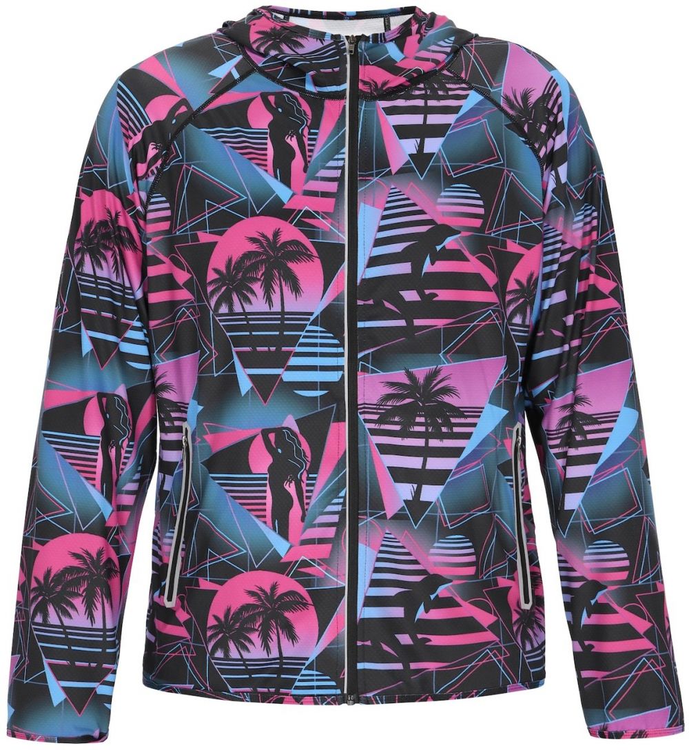 MO Prechodná bunda  nefritová / ružová / čierna