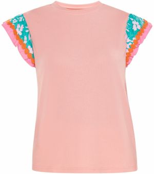 Usha Blúzka 'Fashion Look'  tyrkysová / broskyňová / ružová