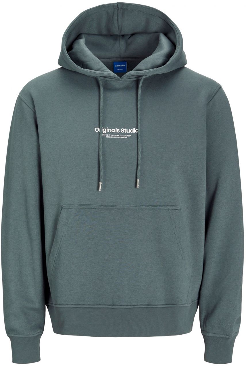 JACK & JONES Mikina 'JWHVESTERBRO'  tmavosivá / biela