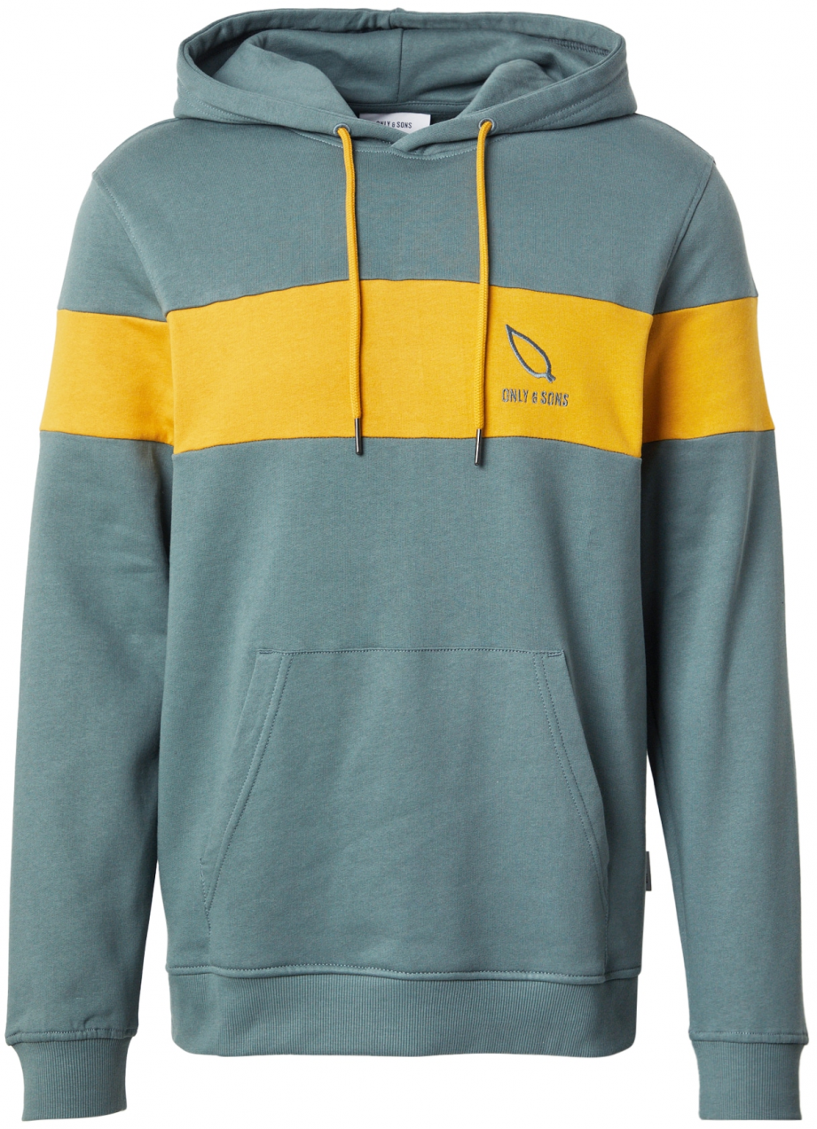 Only & Sons Mikina 'ONSLUKE'  jedľová / oranžová