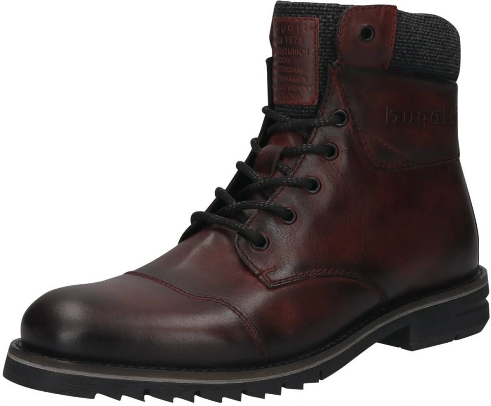 bugatti Šnurovacie čižmy  červená