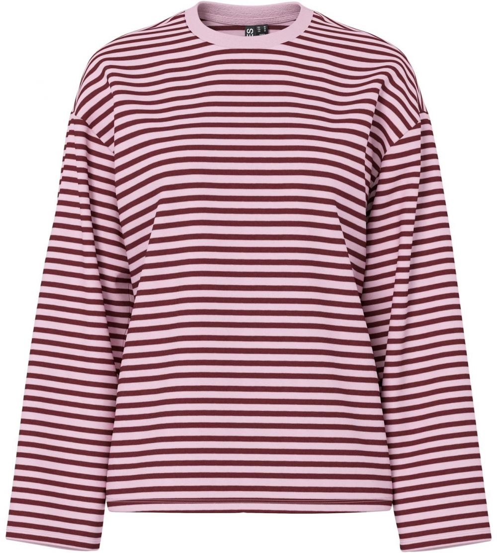 PIECES Tričko 'PCSadie'  staroružová / vínovo červená