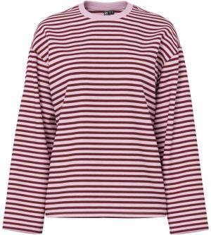 PIECES Tričko 'PCSadie'  staroružová / vínovo červená