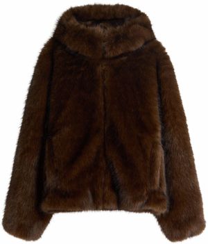 Bershka Prechodná bunda  hnedá