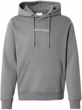 JACK & JONES Mikina 'JJSKI'  sivá / biela
