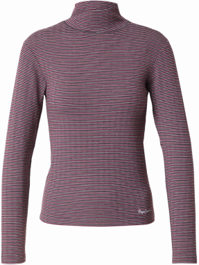 Pepe Jeans Tričko 'Binty'  tmavošedá / farba lesného ovocia / biela