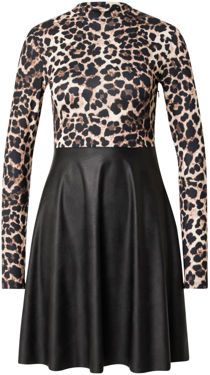 ABOUT YOU Šaty 'Sita'  krémová / hnedá / čierna