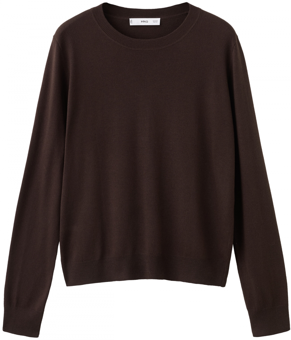 MANGO Sveter 'LUCCA'  tmavohnedá