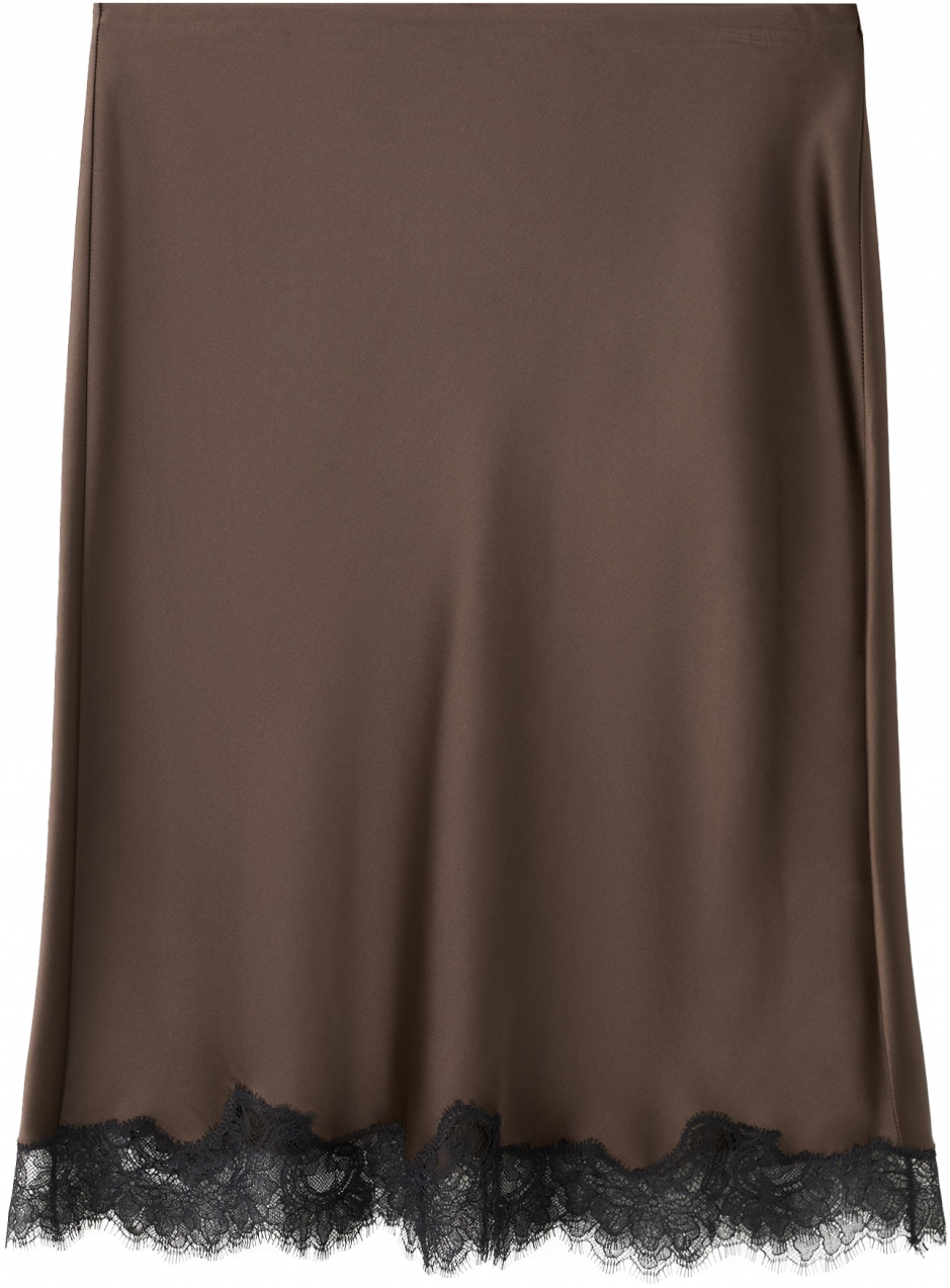MANGO Sukňa 'SELENA'  hnedá / čierna