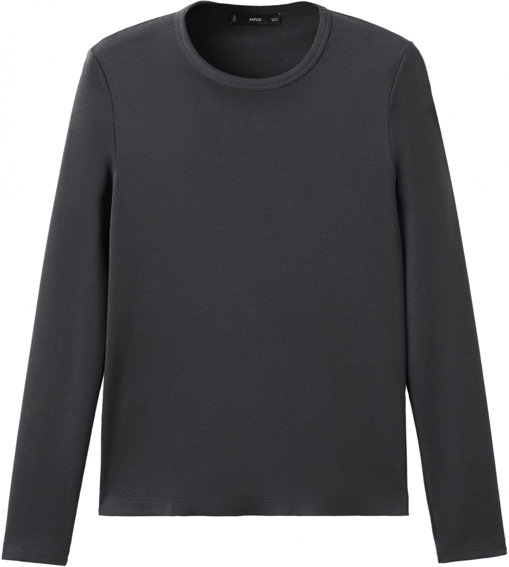 MANGO Tričko 'NISA'  antracitová