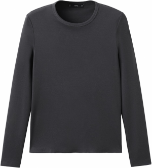 MANGO Tričko 'NISA'  antracitová