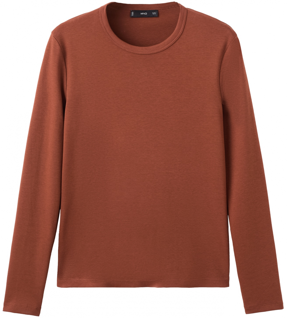 MANGO Tričko 'NISA'  hrdzavo červená