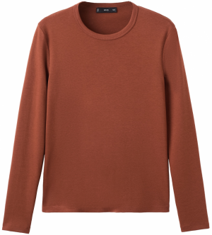 MANGO Tričko 'NISA'  hrdzavo červená