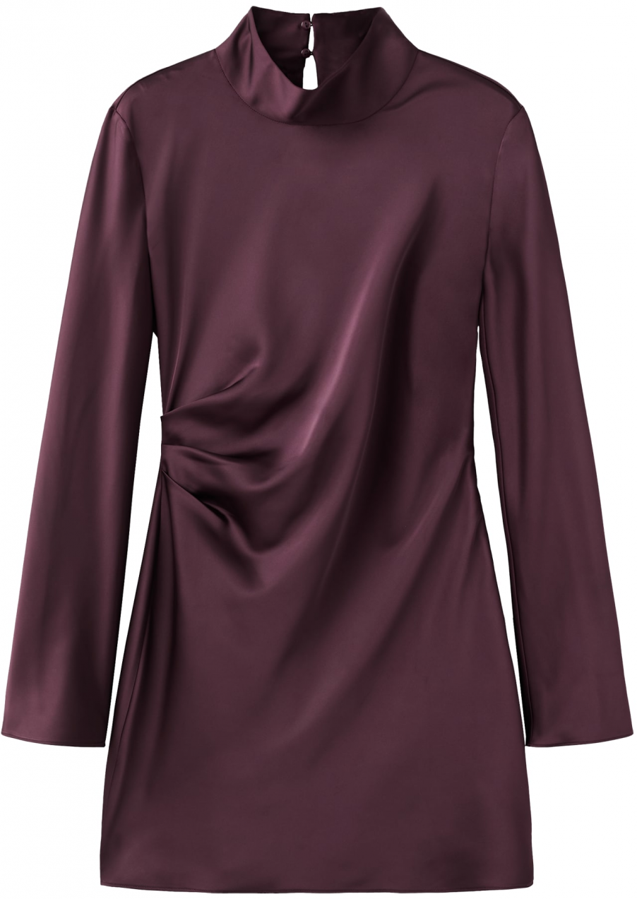 MANGO Kokteilové šaty 'BRONZO'  cyklaménová