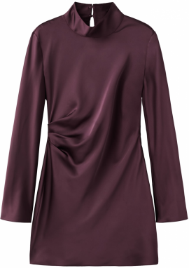 MANGO Kokteilové šaty 'BRONZO'  cyklaménová