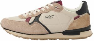 Pepe Jeans Nízke tenisky 'BRIT FLYER'  béžová / bordová / čierna