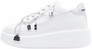 Karl Lagerfeld Nízke tenisky  čierna / strieborná / biela